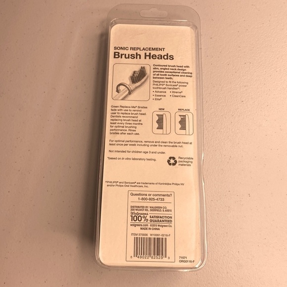 🆕 WALGREENS SONIC BRUSH HEAD REPLACEMENT 2 PACK - Picture 3 of 3